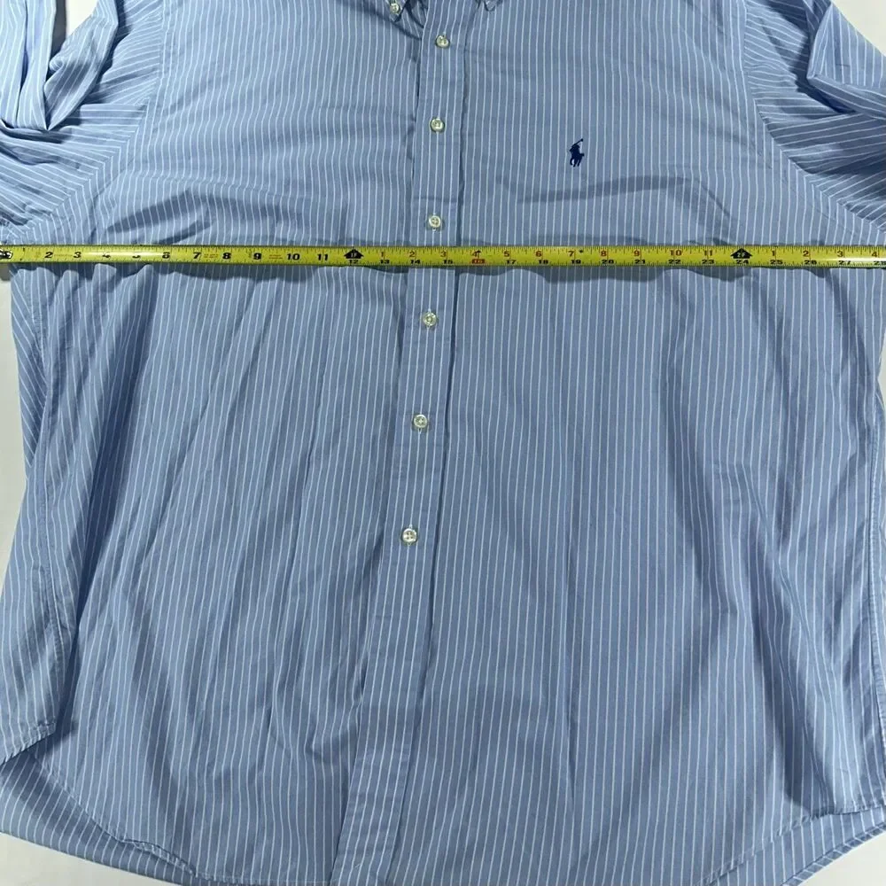 Polo Ralph Lauren Blue Mens Dress Shirt Size 18 35